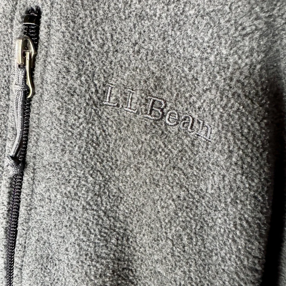LL Bean Mens Polartec Trail Fleece Full-Zip Jacket L Gray Hike Gorpcore Outdoor‎